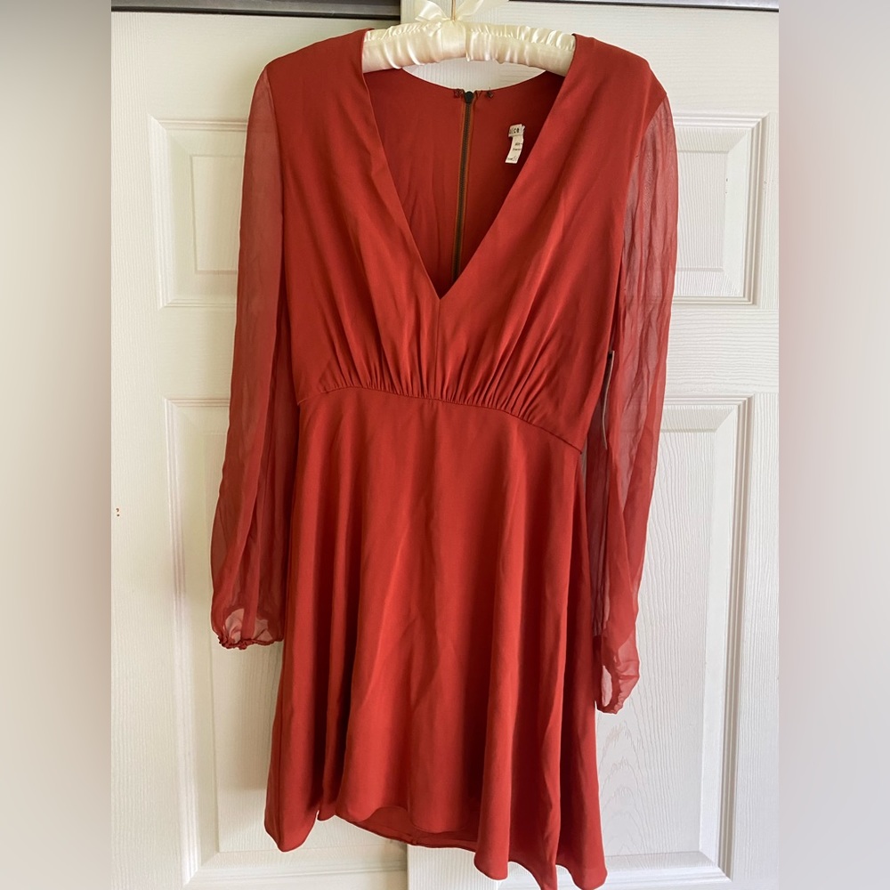Alice + Olivia orange dress
